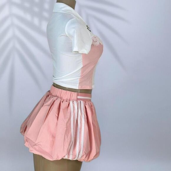 ✨ Sporty Pink & White Two-Piece Set - Picture 2 of 3